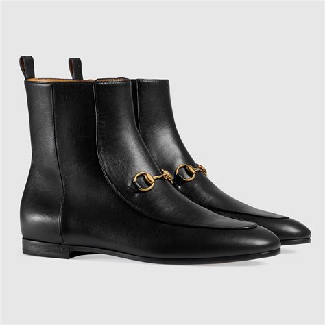 gucci leather ankle boots with belt|Gucci jordaan leather ankle boots.